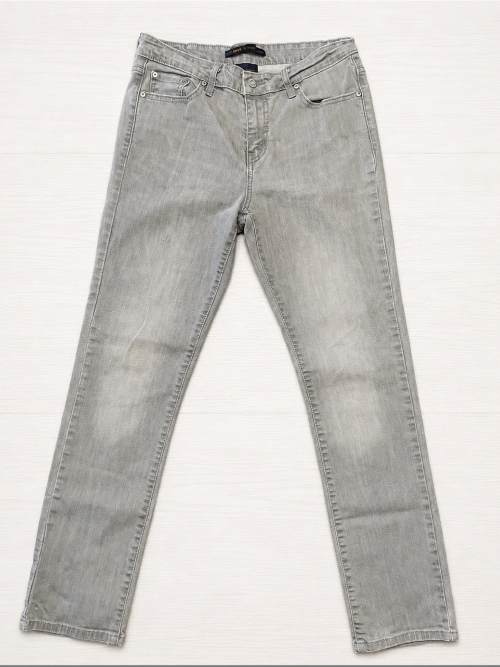 Levi’s Mid Rise Skinny Jeans Women’s Size 10 Gray Stretch Denim Classic 5 Pocket